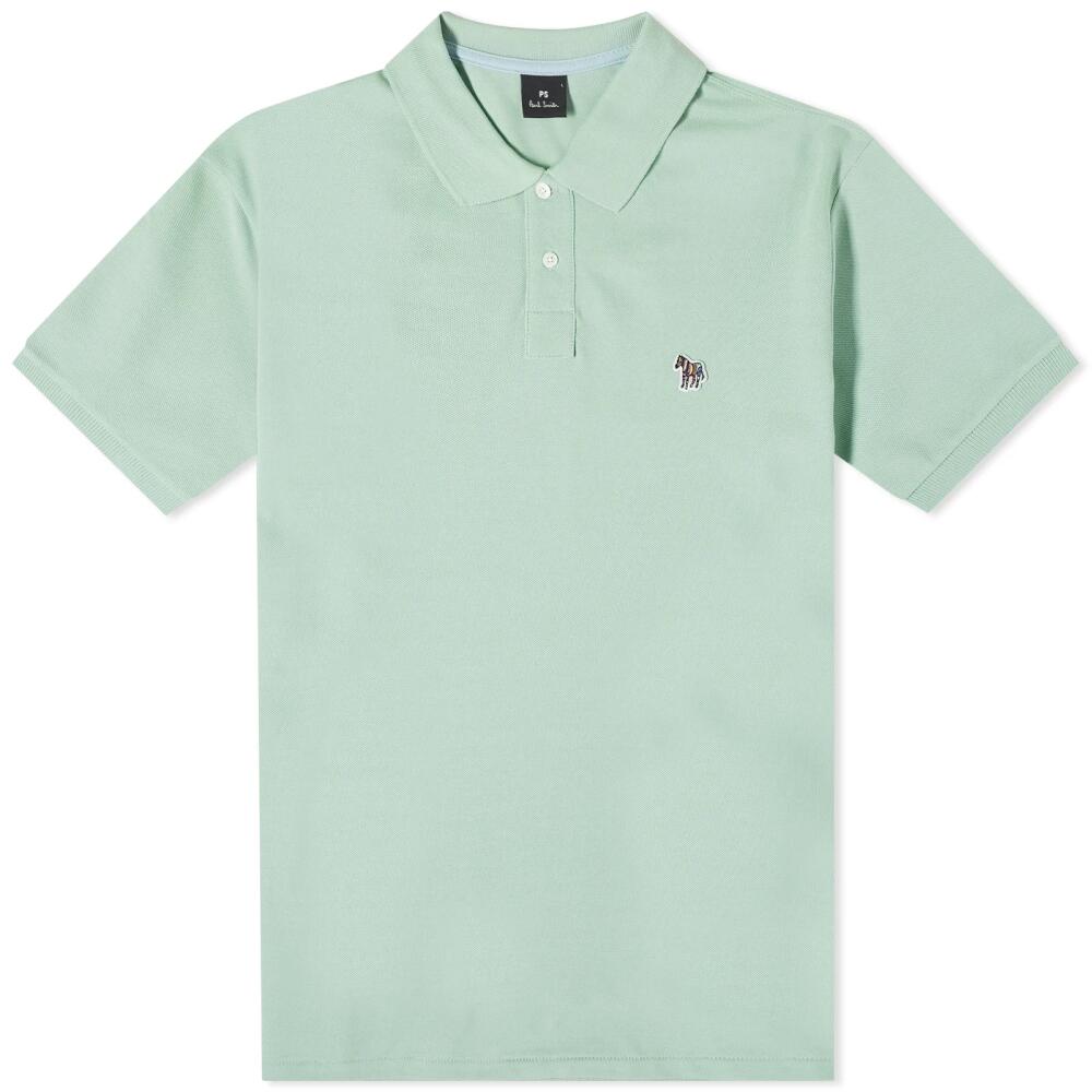 Paul Smith Men's Regular Fit Zebra Polo Shirt in Green Cover