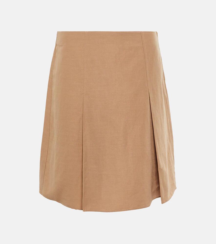 Vince Pleated cotton-blend miniskirt Cover