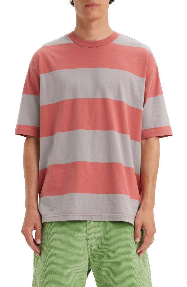 levi's Skateboarding Stripe Boxy T-Shirt in Everyday Now Mauve Grey Cover