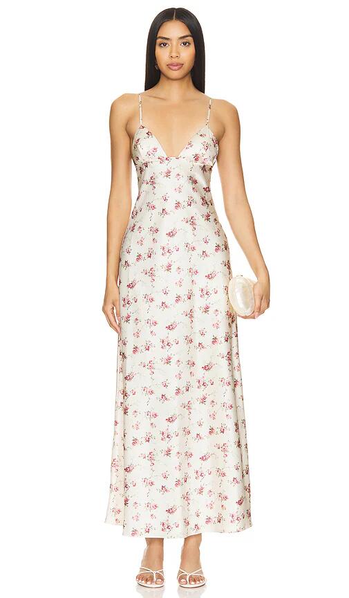 WeWoreWhat V Front Midi Dress in Ivory Cover