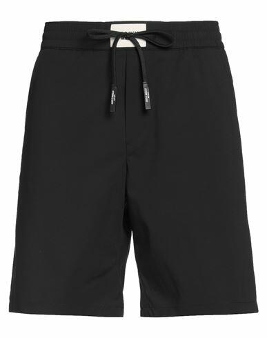 Just Cavalli Man Shorts & Bermuda Shorts Black Polyester, Viscose, Elastane Cover