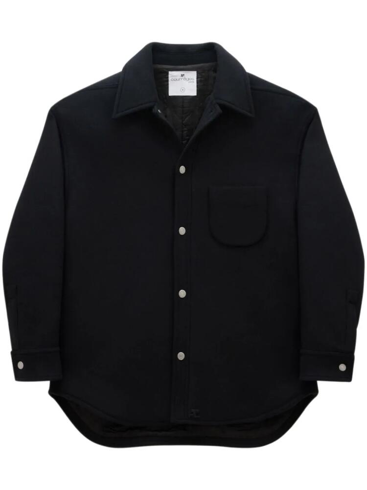 Courrèges long-sleeved buttoned shirt jacket - Black Cover