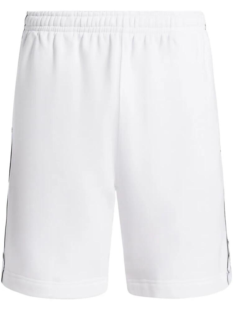 Lacoste logo-stripe cotton-blend track shorts - White Cover