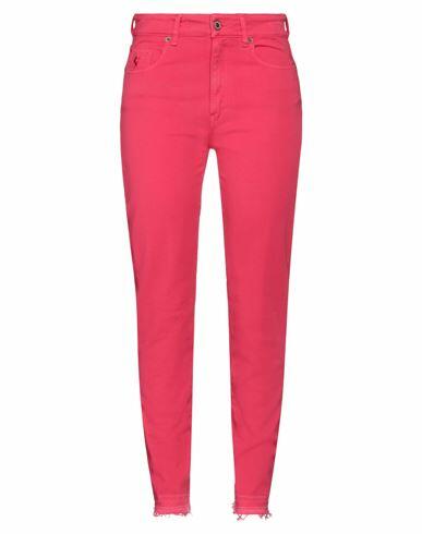 Avantgar Denim By European Culture Woman Pants Garnet Cotton, Polyester, Rubber Cover