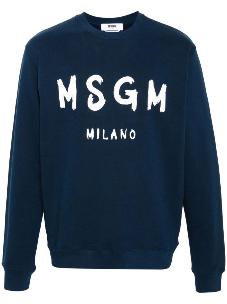 MSGM logo-print sweatshirt - Blue Cover