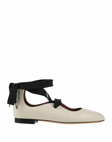 Bally Woman Ballet flats Off white Calfskin Cover