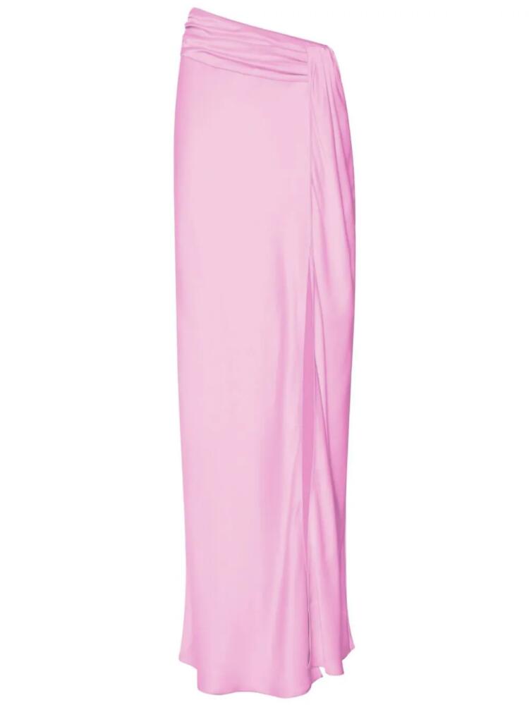 LAPOINTE asymmetric satin maxi skirt - Pink Cover