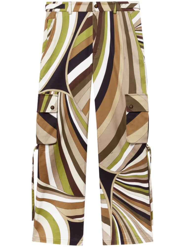 PUCCI Iride-print cargo trousers - Neutrals Cover