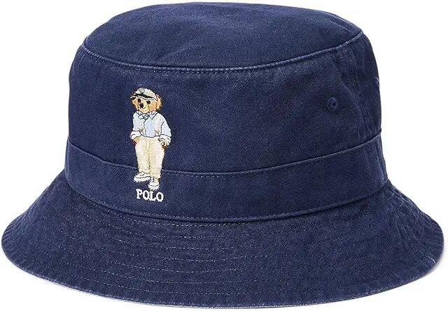 Polo Ralph Lauren Polo Bear Twill Bucket Hat (Newport Navy) Caps Cover