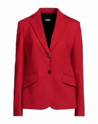 Karl Lagerfeld Woman Blazer Red Viscose, Polyamide, Elastane Cover