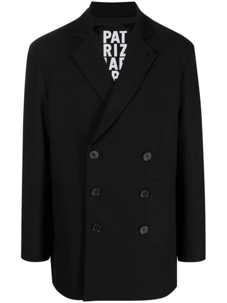 Patrizia Pepe notched-lapels double-breasted blazer - Black Cover