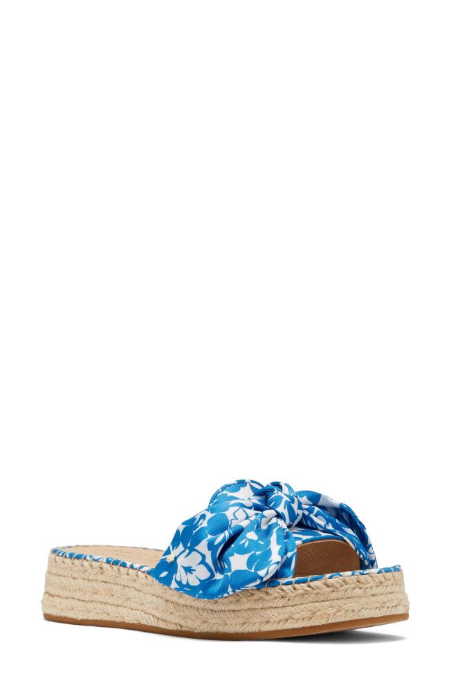 Kate Spade New York lucie espadrille platform slide sandal in Riverside Blue Cover