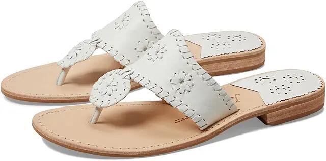 Jack Rogers Jacks Flat Sandal (White/White) Women's Sandals Cover