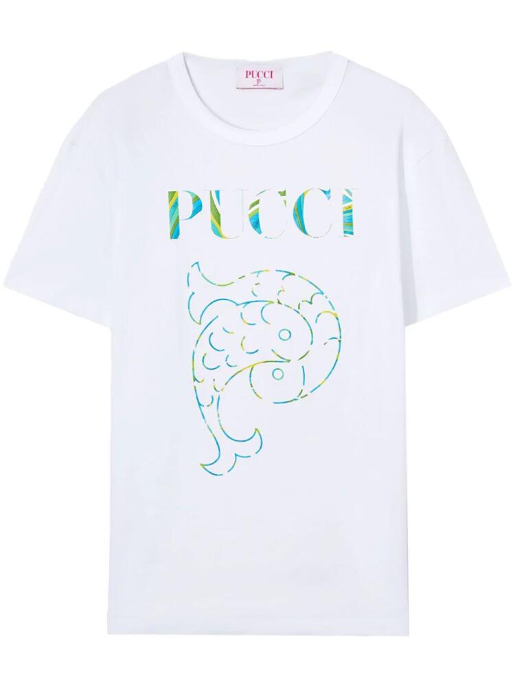 PUCCI logo-print cotton T-shirt - White Cover