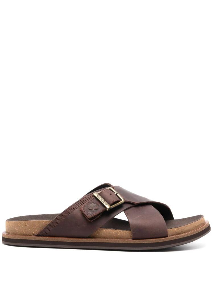 Timberland buckle-detailing leather sandals - Brown Cover