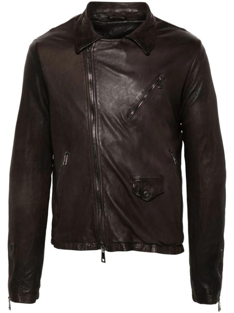 Giorgio Brato leather jacket - Brown Cover