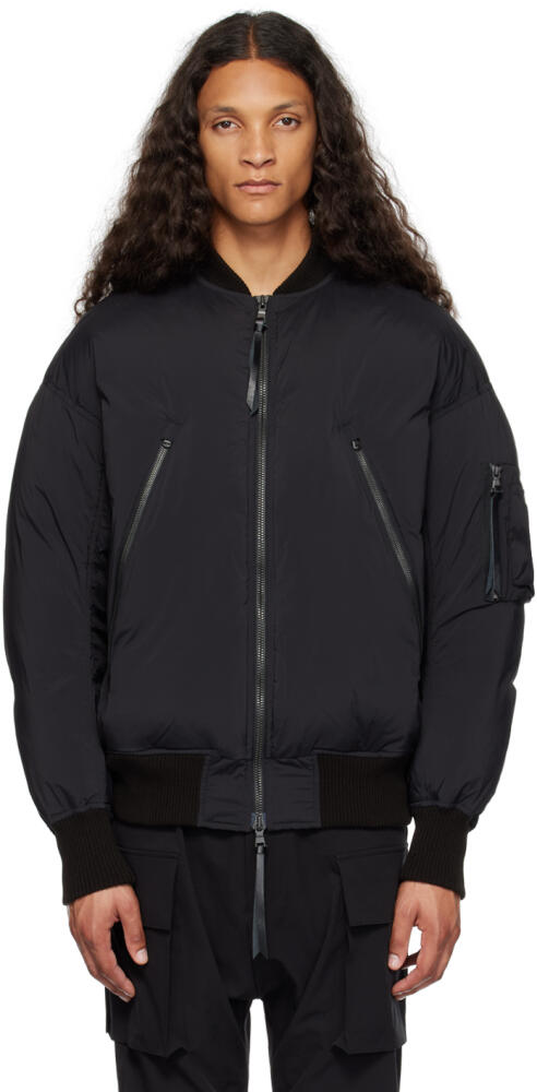 The Viridi-anne Black Zip Down Bomber Jacket Cover