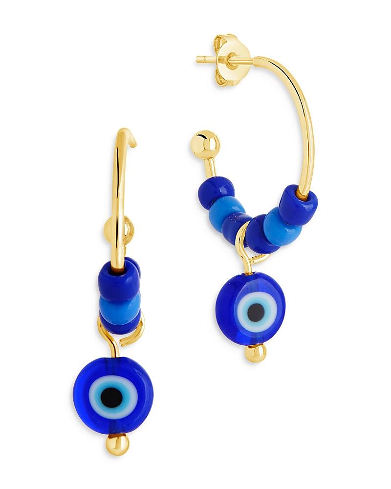 Sterling Forever Sibyl Evil Eye Beaded Hoop Earrings Cover