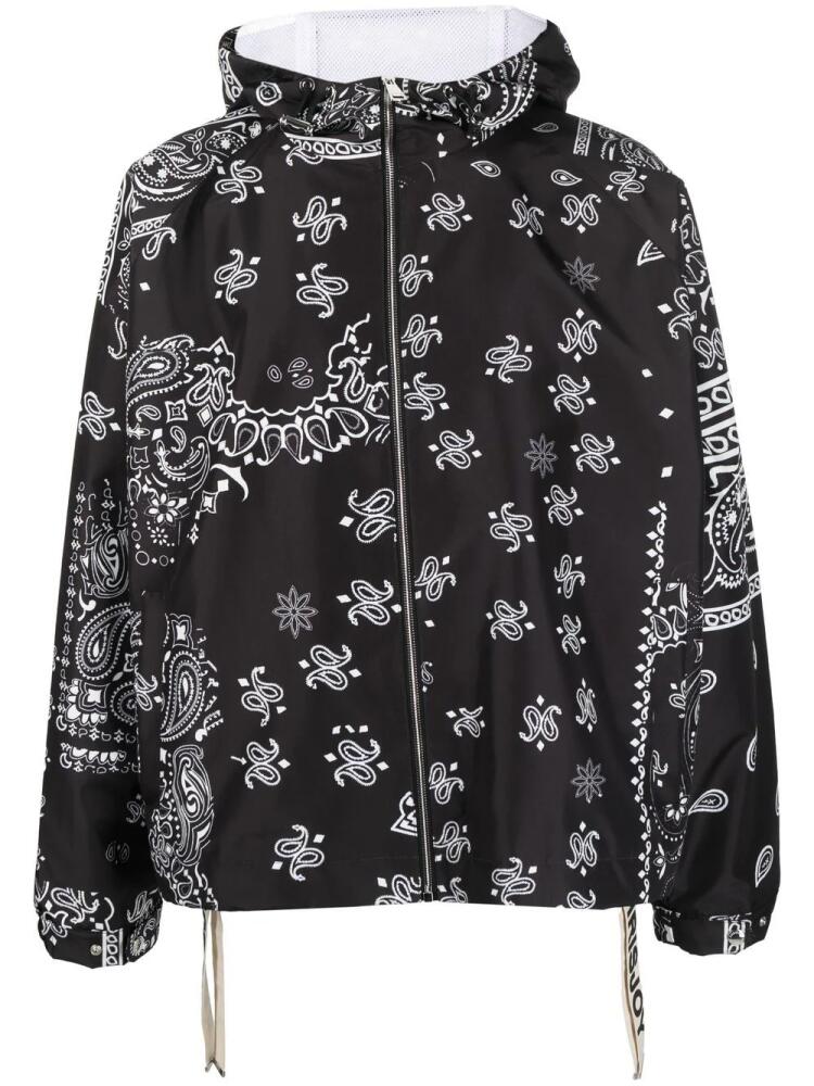 Khrisjoy paisley-embroidery hooded jacket - Black Cover