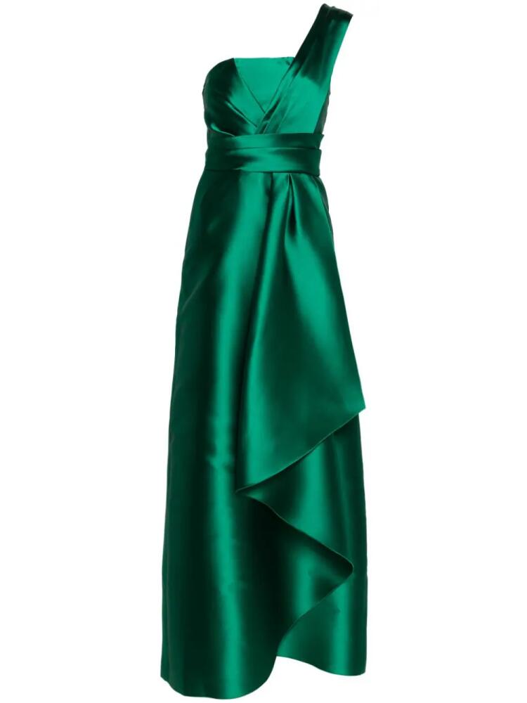 Alberta Ferretti Mikado satin maxi dress - Green Cover