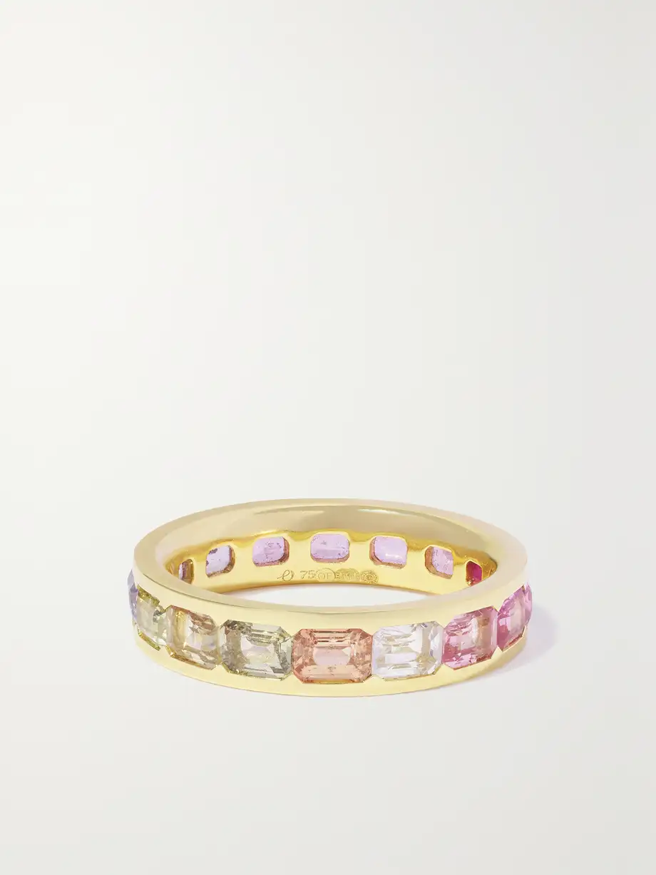 Octavia Elizabeth - Alice 18-karat Recycled-gold Sapphire Eternity Ring - 6 Cover