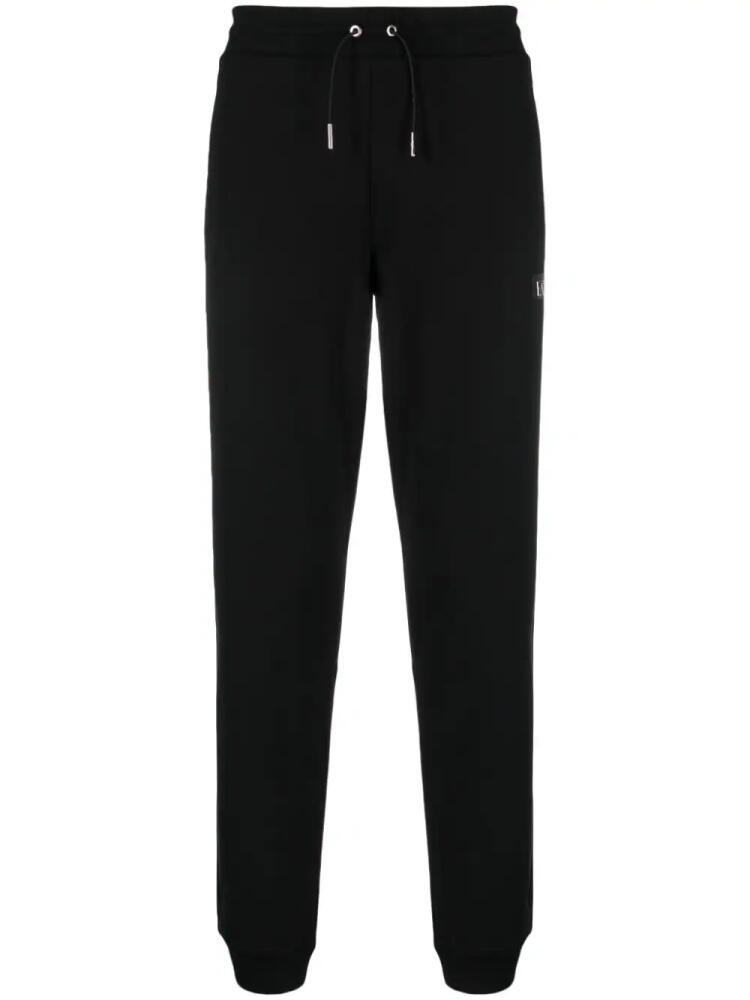 Ea7 Emporio Armani logo-patch drawstring track pants - Black Cover