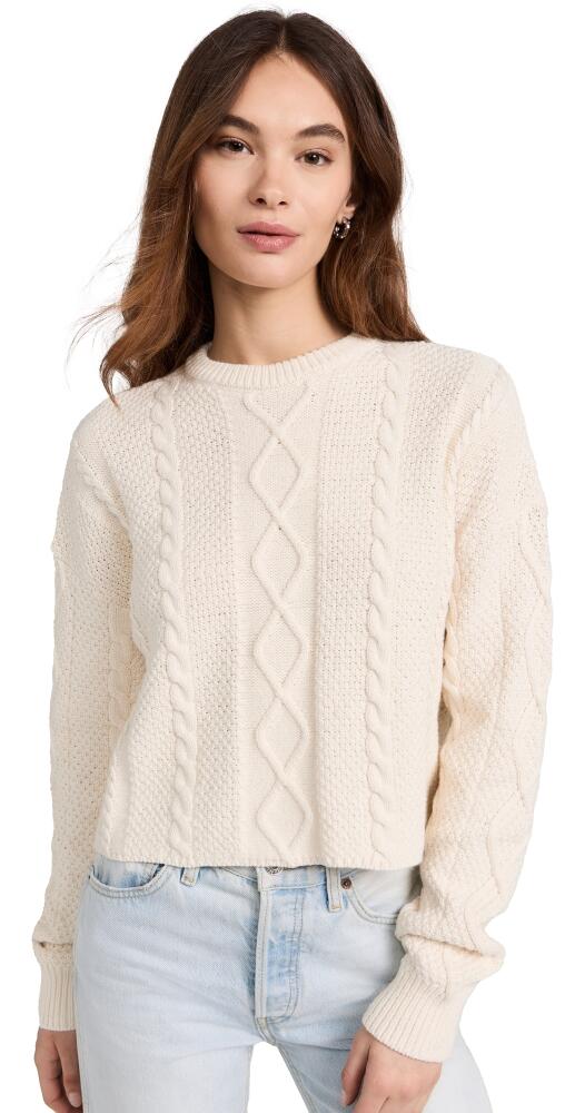 ASKK NY Cable Cropped Crew Sweater Ivory Cover