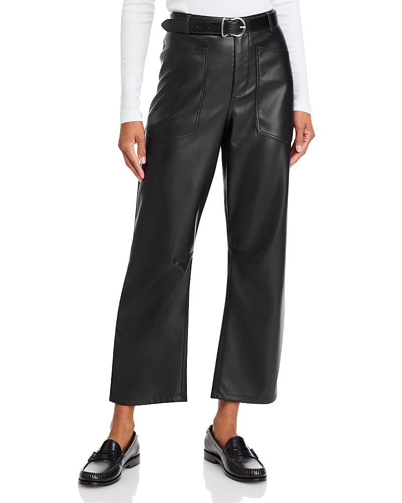 Steve Madden Haniel Faux Leather Barrel Leg Pants Cover