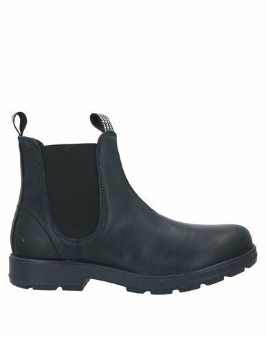 Docksteps Man Ankle boots Midnight blue Soft Leather, Textile fibers Cover