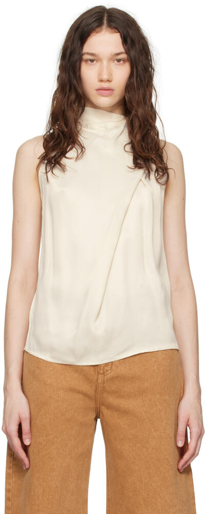 Marques Almeida Beige Draped Blouse Cover