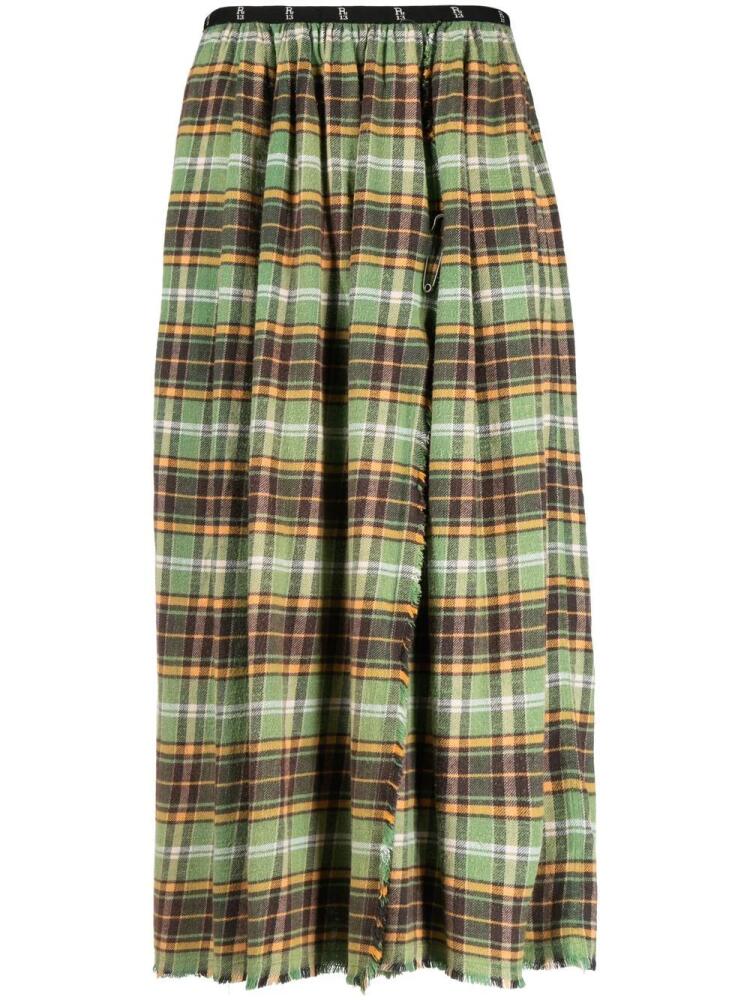 R13 Kilt flanel skirt - Green Cover