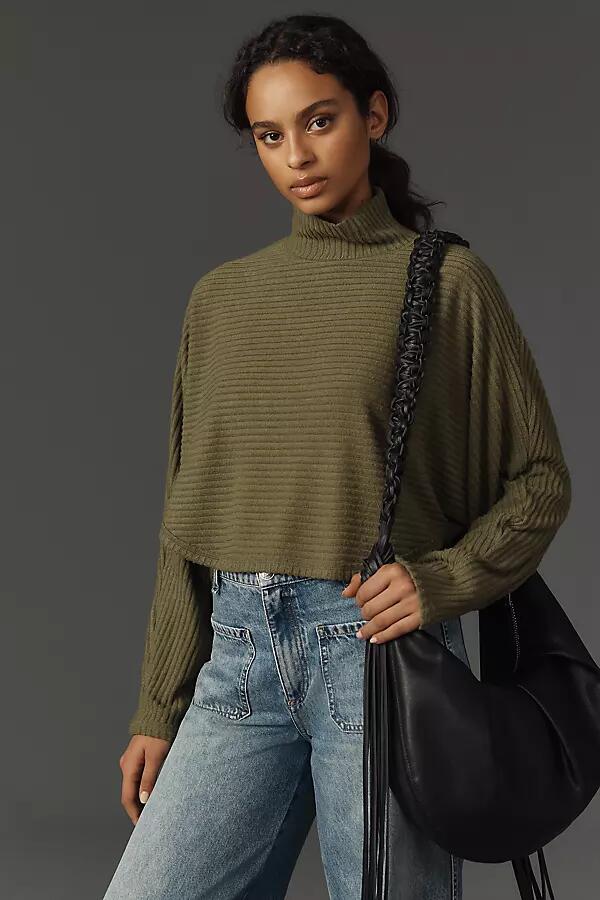 Pilcro Cozy Ribbed Turtleneck Batwing Pullover Cover