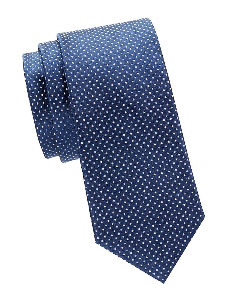 Saks Fifth Avenue Men's Pin Dot Silk Tie - Blue Cover