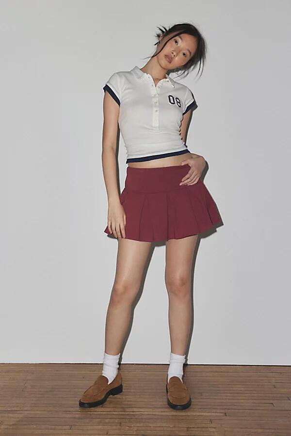 Out From Under Prep School Pleated Micro Mini Skort in Red Cover