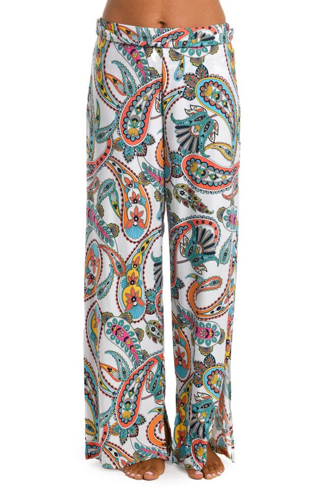 La Blanca Pave Paisley Wide Leg Cover-Up Pants in Multi Cover