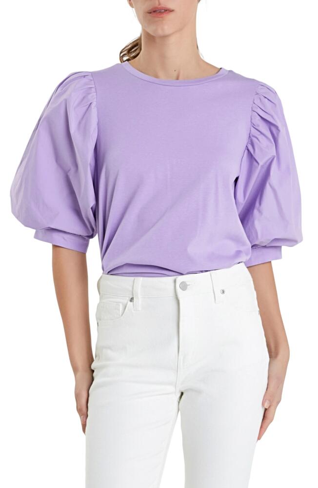 English Factory Mix Media Cotton Top in Lavender Cover