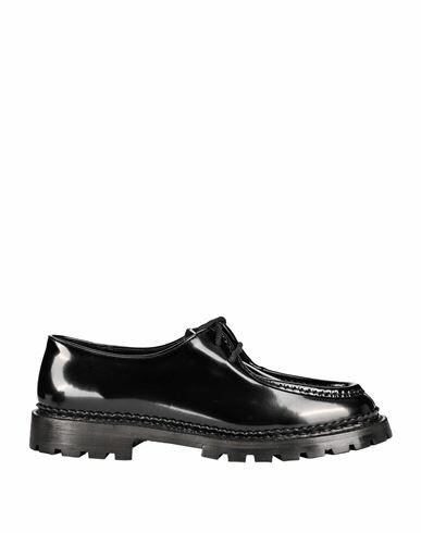 Saint Laurent Saint Laurent Malo Derbies In Glazed Leather Man Lace-up shoes Black Leather Cover