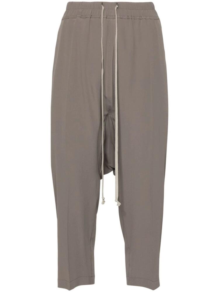 Rick Owens drop-crotch cropped trousers - Grey Cover