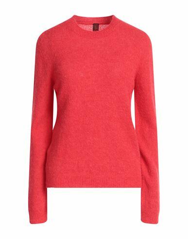 Stefanel Woman Sweater Red Polyamide, Alpaca wool, Mohair wool, Elastane Cover