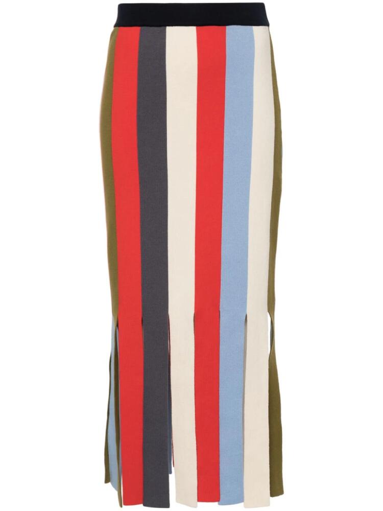 Sunnei striped midi skirt - Blue Cover