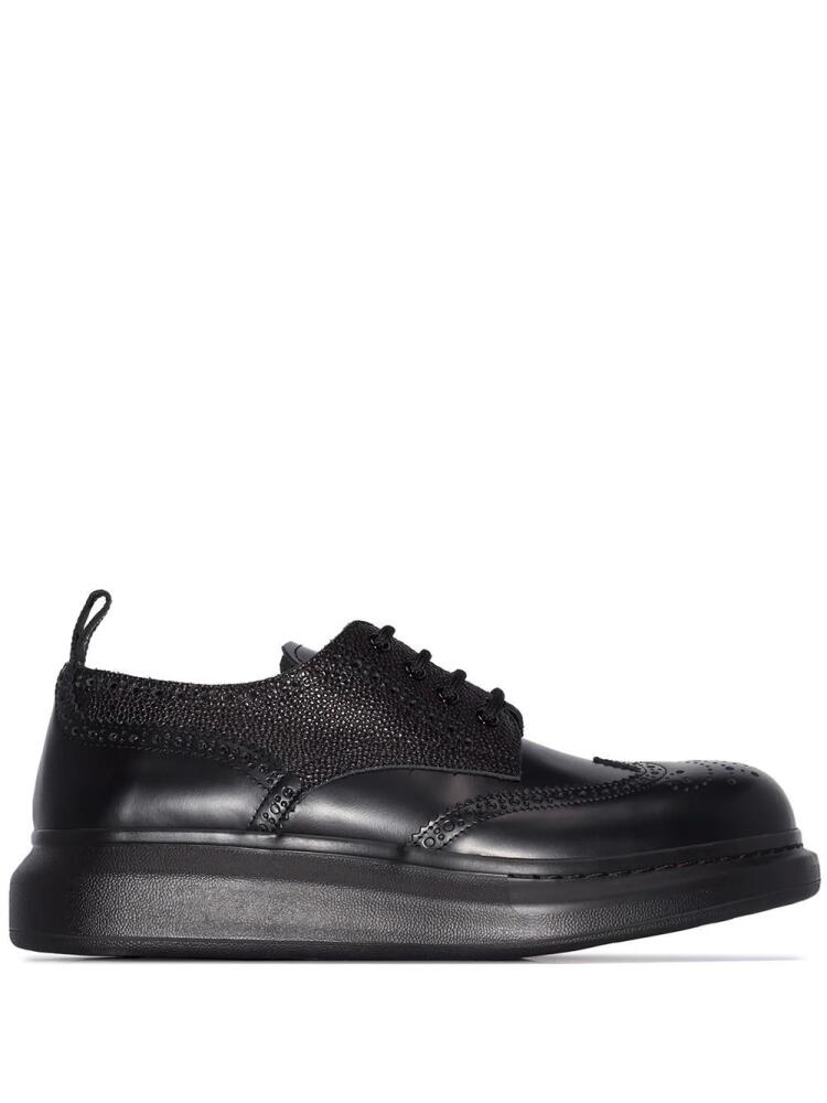 Alexander McQueen logo-print Derby shoes - Black Cover