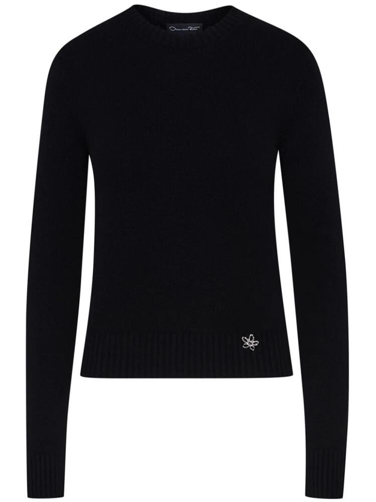 Oscar de la Renta O Flower jumper - Black Cover