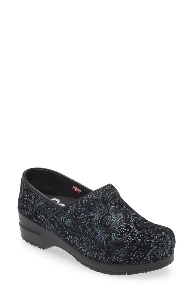 Sanita Boteh Paisley Print Clog in Blue Paisley Cover