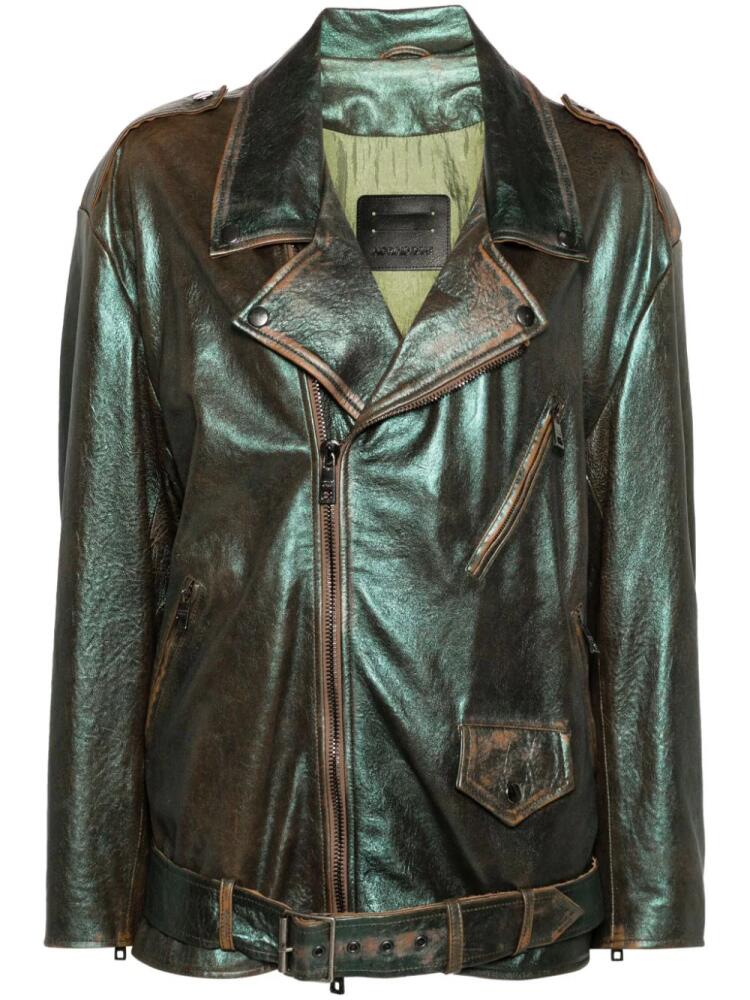 Giorgio Brato metallic leather jacket - Green Cover