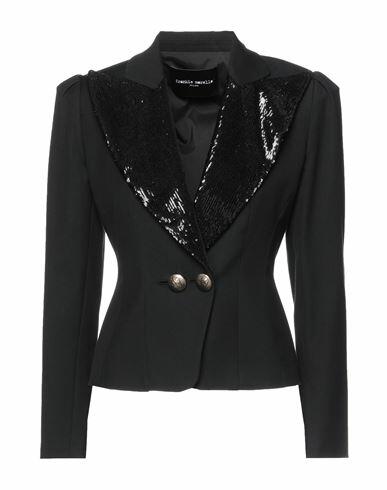 Frankie Morello Woman Blazer Black Cotton Cover