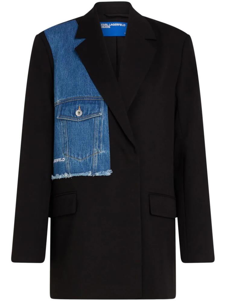 Karl Lagerfeld Jeans panelled blazer - Black Cover