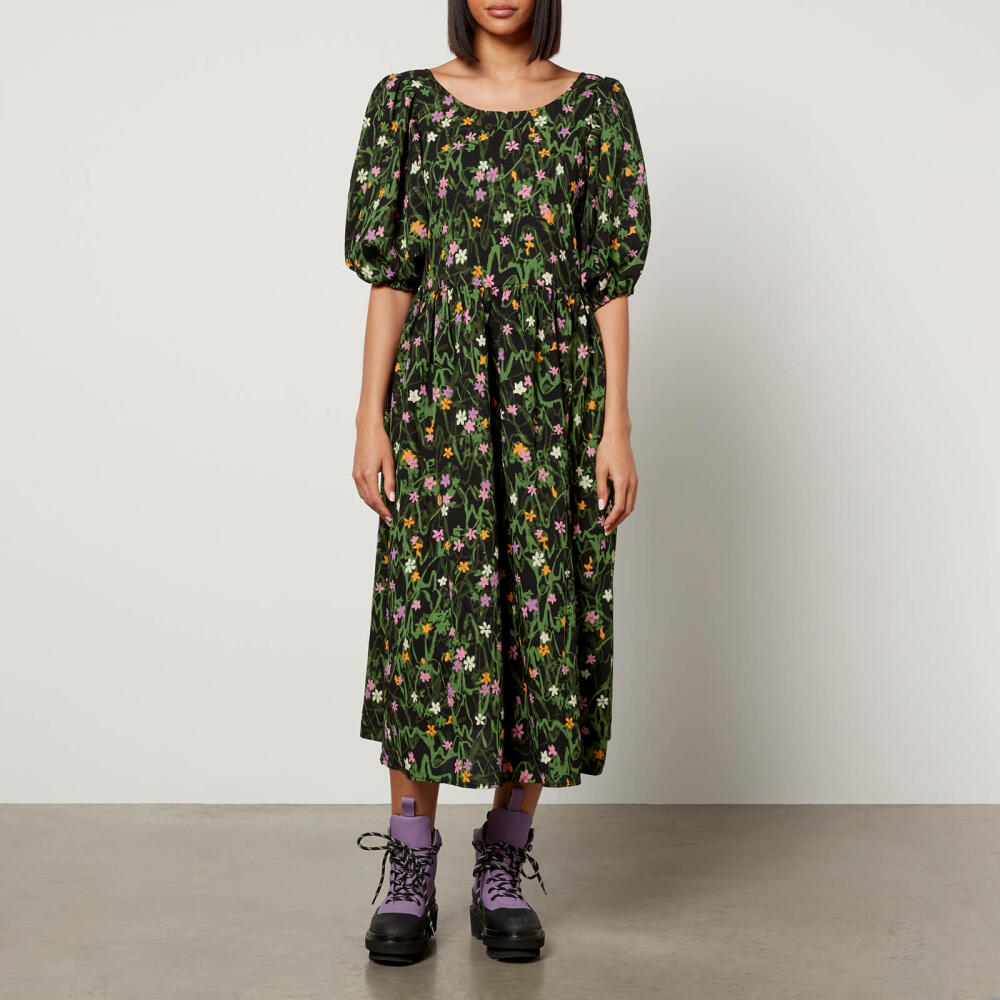 Stine Goya Ursi Floral-Print Crepe Midi Dress Cover