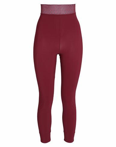 High Woman Leggings Burgundy Nylon, Elastane Cover