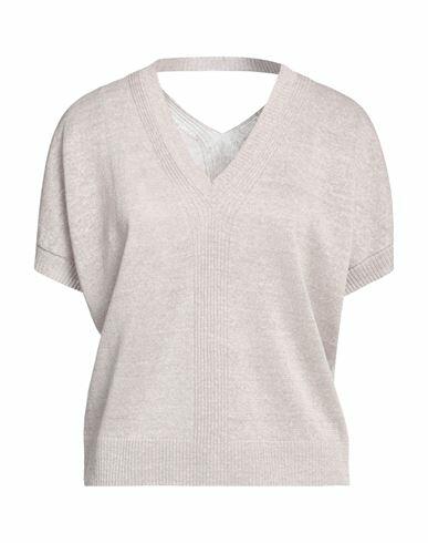 Peserico Easy Woman Sweater Beige Linen, Polyester Cover