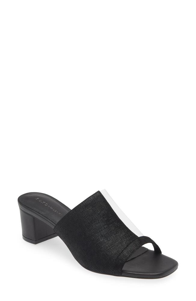 KOKO + PALENKI Lyrics Slide Sandal in Black Leather Cover